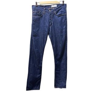 Gustin Indigo Raw Button Fly Straight Leg Selvedge Denim Jeans 32